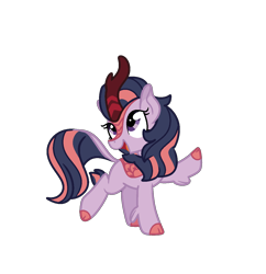 Size: 1155x1193 | Tagged: safe, artist:andromedasparkz, derpibooru import, twilight sparkle, kirin, female, kirin-ified, raised hoof, simple background, solo, species swap, transparent background