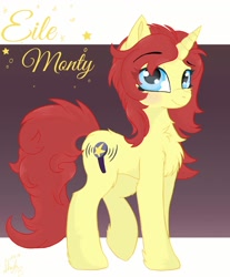 Size: 1200x1452 | Tagged: safe, artist:wulfieshydev, derpibooru import, oc, oc only, oc:eilemonty, pony, unicorn, chest fluff, eilemonty, female, happy, mare, ponysona, solo