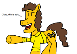 Size: 667x472 | Tagged: safe, artist:thunderzizi, derpibooru import, cheese sandwich, pony, epic, meme, okay now this is epic, solo