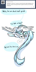Size: 795x1564 | Tagged: safe, artist:tomatocoup, derpibooru import, oc, oc only, oc:patch, dracony, dragon, hybrid, pony, ask, behaving like a cat, dialogue, feathered dragon, paws, simple background, tumblr, underpaw, white background