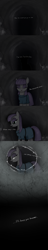 Size: 1156x6000 | Tagged: safe, artist:moonatik, derpibooru import, maud pie, earth pony, pony, cave, clothes, comic, dialogue, dilated pupils, dress, eyes closed, looking at you, metal, offscreen character, petrification, pov, rock, slayer, solo, song reference, tail, talking to viewer, white eyes