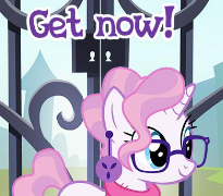 Size: 205x180 | Tagged: safe, derpibooru import, raspberry latte, female, gameloft, glasses, mare, meme, solo, wow! glimmer