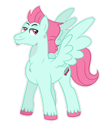 Size: 1014x1156 | Tagged: safe, artist:ashidaii, derpibooru import, oc, oc:casperflip, pegasus, pony, male, offspring, parent:bulk biceps, parent:fluttershy, parents:flutterbulk, simple background, solo, stallion, transparent background