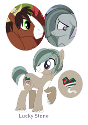 Size: 459x655 | Tagged: safe, artist:superrosey16, derpibooru import, marble pie, trouble shoes, oc, oc:lucky stone, earth pony, pony, female, marbleshoes, mare, offspring, parent:marble pie, parent:trouble shoes, parents:marbleshoes, simple background, transparent background