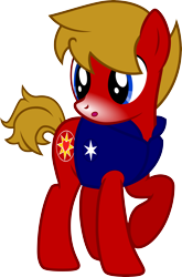 Size: 5000x7581 | Tagged: safe, artist:pilot231, derpibooru import, oc, oc:max mustang, earth pony, pony, absurd resolution, clothes, in awe, simple background, snow tip nose, solo, transparent background, vector, vest