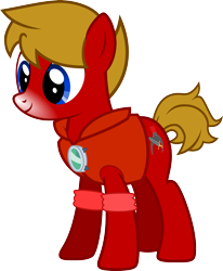 Size: 3000x3648 | Tagged: safe, artist:pilot231, derpibooru import, oc, oc:max mustang, earth pony, pony, armor node, clothes, male, simple background, snow tip nose, solo, stallion, transparent background, vector, vest
