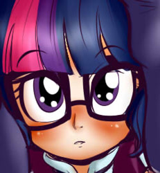 Size: 250x271 | Tagged: safe, artist:anibaruthecat, derpibooru import, sci-twi, twilight sparkle, equestria girls, clothes, crystal prep academy uniform, cute, female, glasses, school uniform, twiabetes