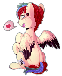 Size: 803x985 | Tagged: safe, artist:cinnamonsparx, derpibooru import, oc, oc only, oc:swift melody, pegasus, pony, male, simple background, stallion, transparent background, two toned wings