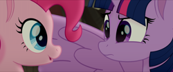 Size: 1920x808 | Tagged: safe, derpibooru import, screencap, pinkie pie, twilight sparkle, twilight sparkle (alicorn), alicorn, earth pony, pony, my little pony: the movie, spread wings, wings