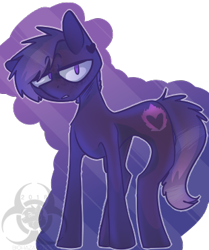 Size: 310x370 | Tagged: safe, artist:rad33, derpibooru import, oc, oc only, oc:tempting, earth pony, pony, looking at you, male, purple, simple background, solo, transparent background