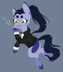 Size: 3100x3500 | Tagged: safe, artist:veincchi, derpibooru import, oc, oc only, pony, cigarette, female, heart eyes, simple background, sketch, smoke, solo, wingding eyes