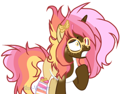 Size: 1024x786 | Tagged: safe, artist:blue-versper, derpibooru import, oc, oc:coco dust, pony, unicorn, female, glasses, mare, simple background, solo, transparent background