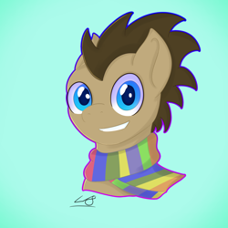 Size: 5000x5000 | Tagged: safe, artist:legiot18, derpibooru import, doctor whooves, pony, absurd resolution, clothes, fanart, scarf, solo