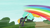 Size: 1280x720 | Tagged: safe, derpibooru import, screencap, lightning dust, pegasus, pony, the washouts (episode), clothes, eyes closed, female, implied rainbow dash, mare, rainbow trail, solo, speed trail, uniform, washouts uniform