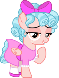 Size: 903x1200 | Tagged: safe, artist:cloudyglow, derpibooru import, cozy glow, pegasus, pony, what lies beneath, bow, cats don't dance, clothes, cozybetes, crossover, cute, darla dimple, female, filly, freckles, hair bow, simple background, smiling, solo, trace, transparent background