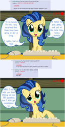 Size: 800x1546 | Tagged: safe, artist:flash equestria photography, derpibooru import, oc, oc:milky way, earth pony, pony, milkmare of trottingham, 4chan, ask, computer mouse, female, keyboard, mare, solo, tumblr