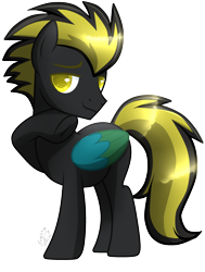 Size: 1978x2612 | Tagged: safe, artist:sugaryicecreammlp, derpibooru import, oc, oc:electric night, pegasus, pony, colored wings, male, simple background, solo, stallion, transparent background, two toned wings