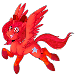 Size: 1200x1200 | Tagged: safe, artist:cinnamonsparx, derpibooru import, oc, oc:red starburst moonie, alicorn, pony, female, mare, simple background, solo, transparent background