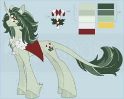 Size: 2501x2004 | Tagged: safe, artist:tigra0118, derpibooru import, oc, pony, adoptable, auction, character, christmas, colored, holiday, my little pony, reference
