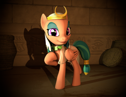 Size: 1400x1080 | Tagged: safe, artist:tbwinger92, derpibooru import, somnambula, pegasus, pony, 3d, hieroglyphics, solo, source filmmaker