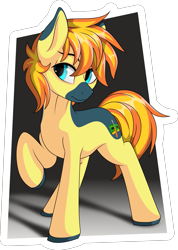 Size: 1421x2000 | Tagged: safe, artist:up1ter, derpibooru import, oc, oc only, oc:yaktan, earth pony, pony, cloven hooves, commission, digital art, one hoof raised, raised hoof, simple background, solo, transparent background