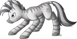 Size: 4000x2029 | Tagged: safe, artist:starlessnight22, derpibooru import, oc, oc:xenith, zebra, fallout equestria, chest fluff, cutie mark, ear fluff, fanfic, fanfic art, female, hooves, injured, inkscape, mare, scar, simple background, solo, transparent background, vector, zebra oc