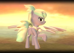 Size: 1500x1080 | Tagged: safe, artist:tbwinger92, derpibooru import, cloudchaser, pony, 3d, featureless crotch, gmod, looking back, plot, solo