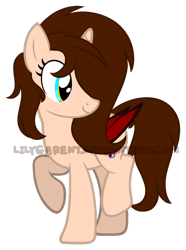 Size: 1024x1375 | Tagged: safe, artist:lilygarent, derpibooru import, oc, oc:dede, bat pony, pony, female, mare, simple background, solo, transparent background