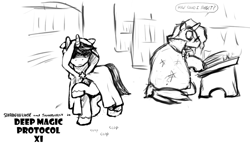 Size: 1168x696 | Tagged: safe, derpibooru import, shadow lock, sunburst, pony, unicorn, cloak, clothes, concept art, sketch