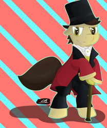 Size: 5000x6000 | Tagged: safe, artist:legiot18, derpibooru import, oc, pony, absurd resolution, cane, hat, movie, p.t. barnum, ponified, the greatest showman, top hat