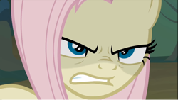Size: 1248x703 | Tagged: safe, derpibooru import, screencap, mean fluttershy, pegasus, pony, the mean 6, clone, close-up, creepy, female, mare, solo