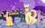 Size: 2260x1390 | Tagged: safe, artist:ilaria122, derpibooru import, twilight sparkle, twilight sparkle (alicorn), oc, oc:princess heaven serenity, oc:princess moonclipse, oc:shooting star (ilaria122), alicorn, changeling, changepony, hybrid, pony, unicorn, changeling oc, crown, female, hoof shoes, jewelry, mare, next generation, offspring, parent:flash sentry, parent:king sombra, parent:princess celestia, parent:princess luna, parent:thorax, parent:twilight sparkle, parents:flashlight, parents:lumbra, parents:thoralestia, regalia, sad, simple background, ultimate twilight