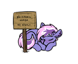 Size: 1314x1087 | Tagged: safe, artist:spoopygander, derpibooru import, oc, oc only, oc:berry frost, earth pony, pony, blushing, chibi, curled up, cute, ear fluff, eyes closed, freckles, male, minecraft, multicolored hair, outline, simple background, sleeping, solo, stallion, transparent background