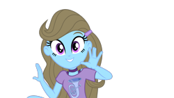 Size: 1361x766 | Tagged: safe, artist:punzil504, derpibooru import, beauty brass, better together, equestria girls, 2019, clothes, female, shirt, simple background, smiling, solo, transparent background