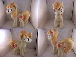 Size: 1597x1199 | Tagged: safe, artist:little-broy-peep, derpibooru import, braeburn, earth pony, pony, irl, male, missing accessory, photo, plushie, solo, stallion