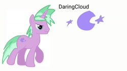 Size: 1280x720 | Tagged: safe, artist:mlpfan23456789, derpibooru import, oc, oc:daringcloud, dracony, hybrid, interspecies offspring, offspring, parent:spike, parent:starlight glimmer, parents:sparlight, solo