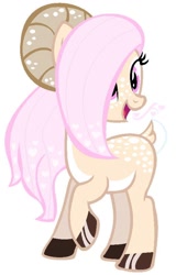 Size: 562x878 | Tagged: safe, derpibooru import, oc, oc only, pony, female, mare, open mouth, raised hoof, simple background, smiling, solo, white background