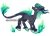 Size: 3000x2167 | Tagged: safe, artist:kaiilu, derpibooru import, oc, oc only, hybrid, original species, pony, adoptable, advertisement, auction, closed species, crystal, digital art, high res, horn, male, obtrusive watermark, simple background, stallion, transparent background, watermark, yuhidae pony