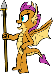 Size: 251x344 | Tagged: safe, artist:horsesplease, derpibooru import, smolder, dragon, dragoness, female, paint tool sai, solo, spear, weapon