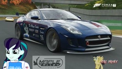 Size: 480x270 | Tagged: safe, artist:forzaveteranenigma, derpibooru import, coloratura, fanfic:equestria motorsports, equestria girls, car, driving, forza motorsport 7, jaguar (car), jaguar f-type, lamborghini, lamborghini gallardo, lamborghini gallardo supertrofeo, maple valley raceway, photo, racing, rara