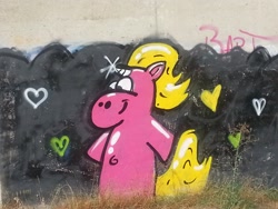 Size: 1264x948 | Tagged: safe, derpibooru import, pony, unicorn, germany, graffiti