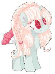 Size: 309x418 | Tagged: safe, artist:blossomic, artist:selenaede, derpibooru import, oc, oc only, oc:misaki mio, original species, pony, unicorn, augmented tail, base used, female, mare, simple background, solo, transparent background