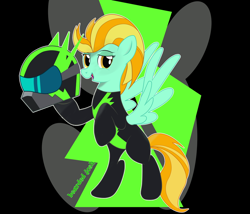 Size: 1024x878 | Tagged: safe, artist:josue1992, derpibooru import, lightning dust, pegasus, pony, the washouts (episode), female, mare, simple background, solo, the washouts, washouts uniform