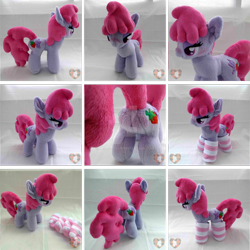 Size: 1600x1600 | Tagged: safe, artist:memes-tyan, derpibooru import, berry punch, berryshine, pony, clothes, irl, photo, plushiue, socks, solo, striped socks