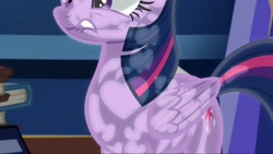 Size: 1440x810 | Tagged: safe, derpibooru import, screencap, twilight sparkle, twilight sparkle (alicorn), alicorn, pony, father knows beast, female, mare, solo, transparent flesh, x-ray, x-ray picture