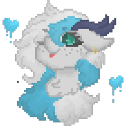 Size: 1820x1820 | Tagged: safe, artist:deepstargazer, derpibooru import, oc, oc only, oc:delia stormblade, oc:dum1, bust, edolon, female, pixel art, simple background, solo, transparent background