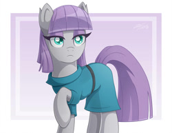 Size: 1024x792 | Tagged: safe, artist:gehn94, derpibooru import, maud pie, earth pony, pony, clothes, female, mare, simple background, solo