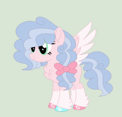 Size: 490x468 | Tagged: safe, artist:roseloverofpastels, derpibooru import, oc, oc:pomf, pegasus, pony, female, magical lesbian spawn, mare, offspring, parent:pinkie pie, parent:princess skystar, parents:skypie, simple background, solo