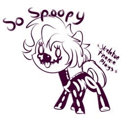 Size: 1700x1700 | Tagged: safe, artist:jen-neigh, derpibooru import, oc, oc only, oc:jen-neigh, earth pony, pony, :p, clothes, costume, female, silly, skeleton costume, solo, spoopy, tongue out