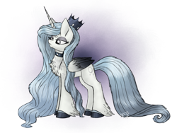 Size: 2048x1536 | Tagged: safe, artist:melonseed11, derpibooru import, oc, alicorn, pony, chest fluff, crown, female, jewelry, mare, regalia, simple background, solo, transparent background